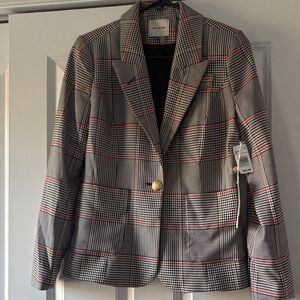 The Limited Black and Red Plaid Blazer